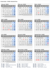 Kalender 2028 mit Ferien und Feiertagen Südafrika