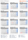Kalender 2028 mit Ferien und Feiertagen Zypern