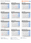 Kalender 2029 mit Ferien und Feiertagen Bahrain