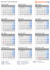 Kalender 2029 mit Ferien und Feiertagen Botsuana