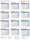Kalender 2029 mit Ferien und Feiertagen Brasilien