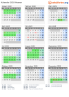 Kalender 2029 mit Ferien und Feiertagen Hessen