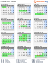 Kalender 2029 mit Ferien und Feiertagen Saarland
