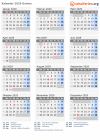 Kalender 2029 mit Ferien und Feiertagen Guinea