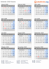 Kalender 2029 mit Ferien und Feiertagen Kosovo