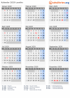 Kalender 2029 mit Ferien und Feiertagen Lesotho