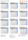 Kalender 2029 mit Ferien und Feiertagen Lettland