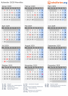 Kalender 2029 mit Ferien und Feiertagen Marokko