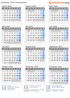 Kalender 2029 mit Ferien und Feiertagen Nordmazedonien