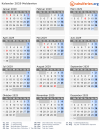 Kalender 2029 mit Ferien und Feiertagen Moldawien