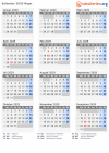 Kalender 2029 mit Ferien und Feiertagen Niger