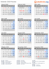 Kalender 2029 mit Ferien und Feiertagen Panama