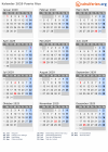 Kalender 2029 mit Ferien und Feiertagen Puerto Rico