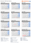 Kalender 2029 mit Ferien und Feiertagen San Marino