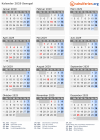 Kalender 2029 mit Ferien und Feiertagen Senegal