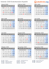 Kalender 2030 mit Ferien und Feiertagen Dominikanische Republik