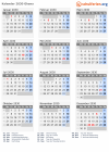Kalender 2030 mit Ferien und Feiertagen Ghana