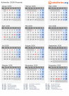Kalender 2030 mit Ferien und Feiertagen Ruanda