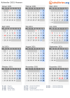 Kalender 2031 mit Ferien und Feiertagen Hessen