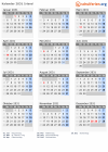 Kalender 2031 mit Ferien und Feiertagen Irland