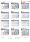 Kalender 2114 mit Ferien und Feiertagen Deutschland