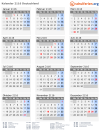 Kalender 2116 mit Ferien und Feiertagen Deutschland