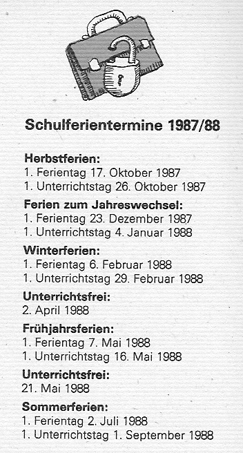 Ferien DDR 1987/1988