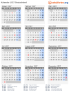 Kalender 1927 mit Ferien und Feiertagen Deutschland