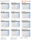 Kalender 1946 mit Ferien und Feiertagen Hessen