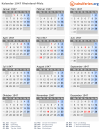 Kalender 1947 mit Ferien und Feiertagen Rheinland-Pfalz