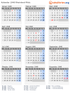 Kalender 1948 mit Ferien und Feiertagen Rheinland-Pfalz