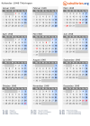 Kalender 1948 mit Ferien und Feiertagen Thüringen