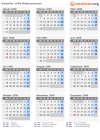 Kalender 1949 mit Ferien und Feiertagen Niedersachsen
