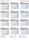 Kalender 1949 mit Ferien und Feiertagen Saarland