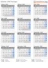 Kalender 1949 mit Ferien und Feiertagen Thüringen