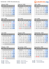 Kalender 1950 mit Ferien und Feiertagen Brandenburg