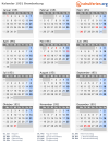 Kalender 1951 mit Ferien und Feiertagen Brandenburg