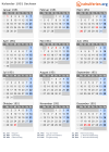 Kalender 1951 mit Ferien und Feiertagen Sachsen