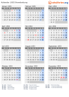 Kalender 1953 mit Ferien und Feiertagen Brandenburg