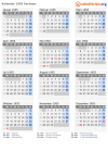 Kalender 1955 mit Ferien und Feiertagen Sachsen