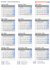 Kalender 1956 mit Ferien und Feiertagen Brandenburg