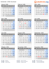 Kalender 1956 mit Ferien und Feiertagen Sachsen