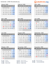 Kalender 1960 mit Ferien und Feiertagen Brandenburg