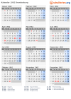 Kalender 1962 mit Ferien und Feiertagen Brandenburg
