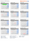 Kalender 1963 mit Ferien und Feiertagen Rennes