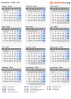 Kalender 1964 mit Ferien und Feiertagen Lille