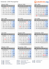 Kalender 1964 mit Ferien und Feiertagen Montpellier