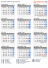 Kalender 1964 mit Ferien und Feiertagen Orléans-Tours