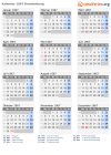 Kalender 1967 mit Ferien und Feiertagen Brandenburg