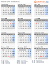 Kalender 1968 mit Ferien und Feiertagen Brandenburg